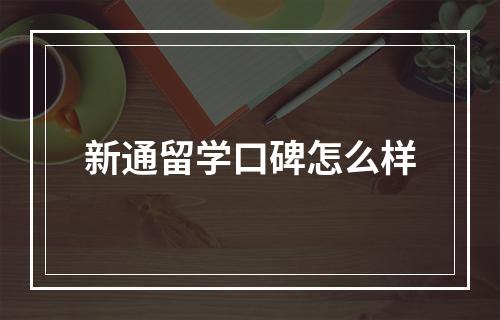 新通留学口碑怎么样