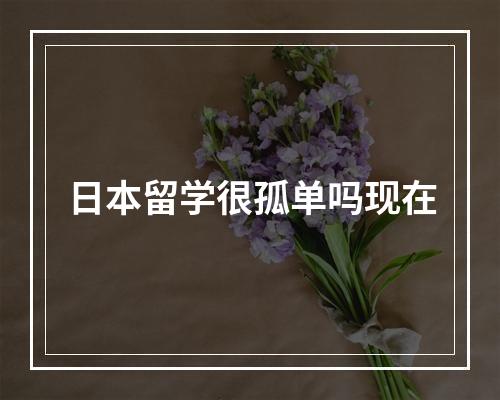 日本留学很孤单吗现在