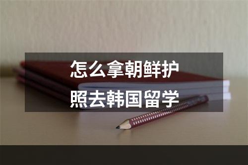 怎么拿朝鲜护照去韩国留学