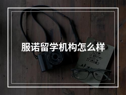 服诺留学机构怎么样