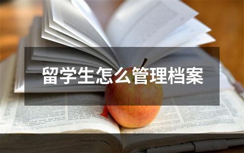 留学生怎么管理档案