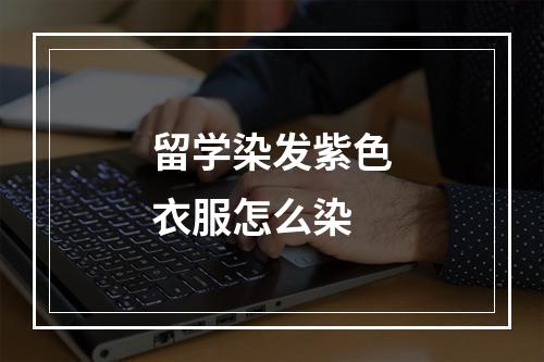 留学染发紫色衣服怎么染