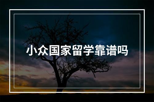 小众国家留学靠谱吗