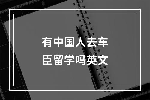 有中国人去车臣留学吗英文