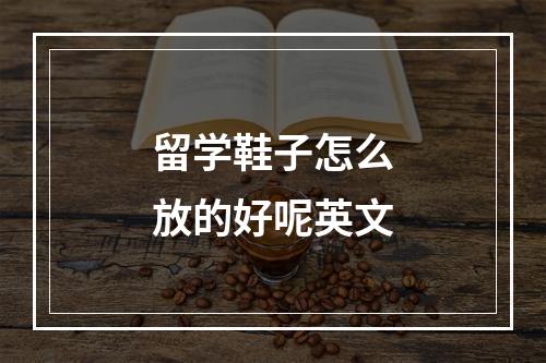 留学鞋子怎么放的好呢英文