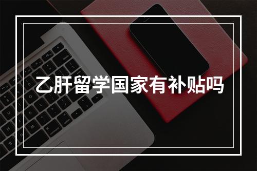 乙肝留学国家有补贴吗