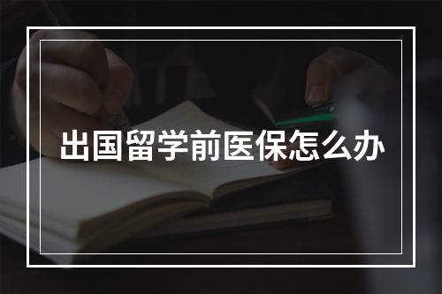 出国留学前医保怎么办