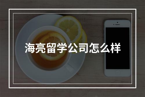 海亮留学公司怎么样