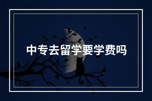 中专去留学要学费吗