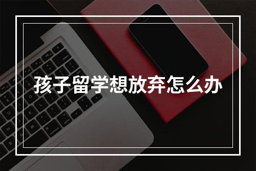 孩子留学想放弃怎么办