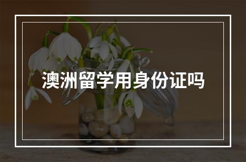 澳洲留学用身份证吗