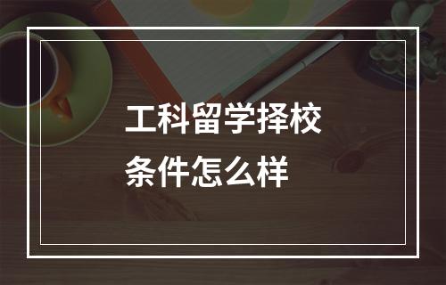 工科留学择校条件怎么样