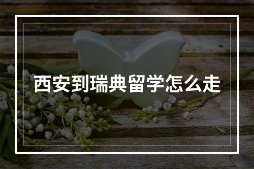 西安到瑞典留学怎么走