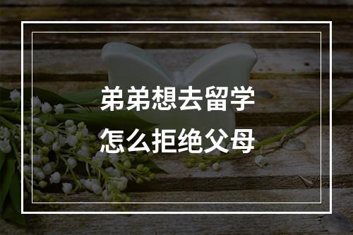 弟弟想去留学怎么拒绝父母