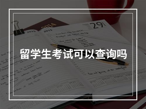 留学生考试可以查询吗