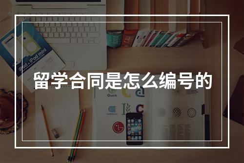 留学合同是怎么编号的