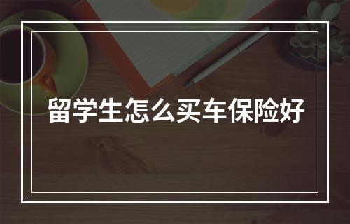 留学生怎么买车保险好