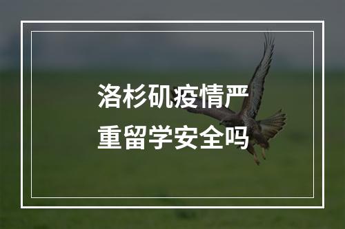 洛杉矶疫情严重留学安全吗