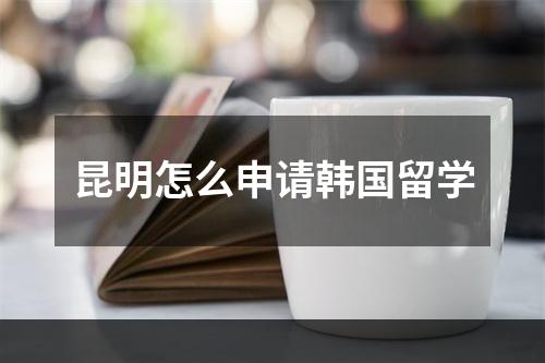 昆明怎么申请韩国留学