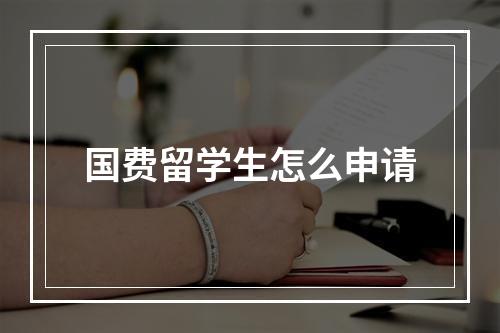 国费留学生怎么申请