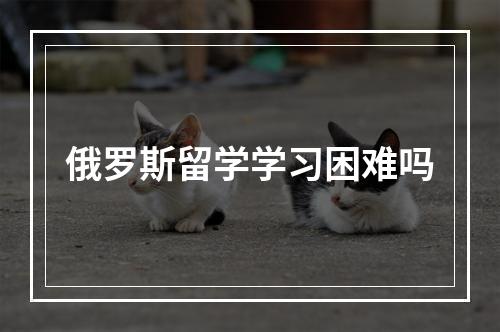 俄罗斯留学学习困难吗