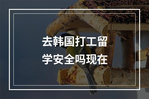 去韩国打工留学安全吗现在