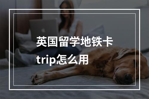 英国留学地铁卡trip怎么用