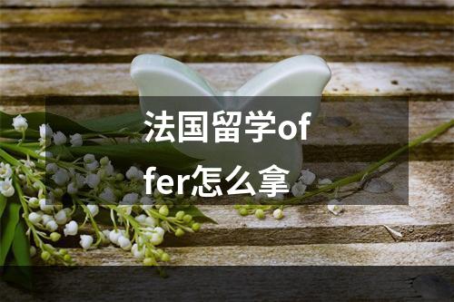 法国留学offer怎么拿