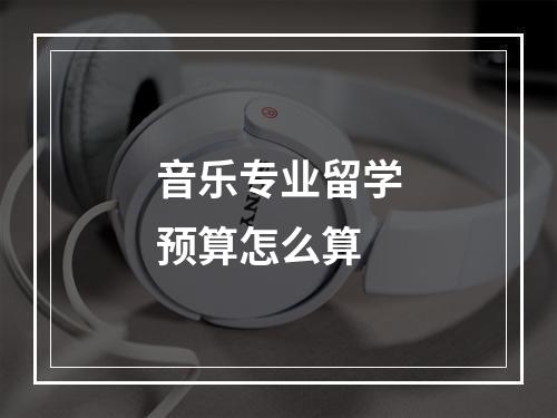 音乐专业留学预算怎么算