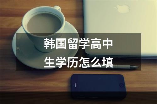 韩国留学高中生学历怎么填