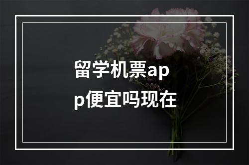 留学机票app便宜吗现在