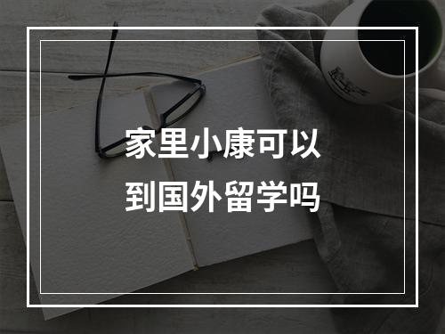 家里小康可以到国外留学吗