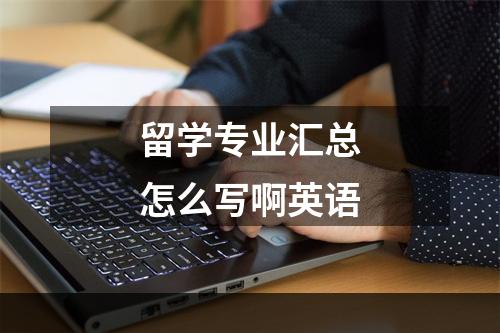 留学专业汇总怎么写啊英语