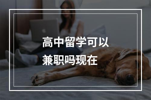 高中留学可以兼职吗现在