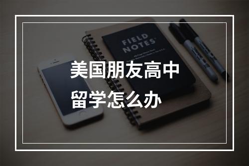 美国朋友高中留学怎么办