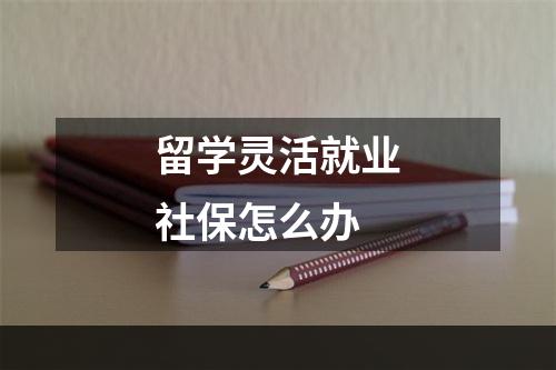 留学灵活就业社保怎么办