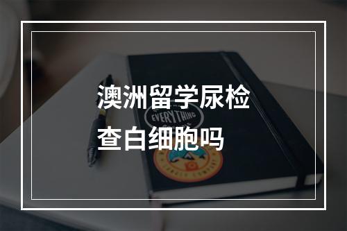 澳洲留学尿检查白细胞吗