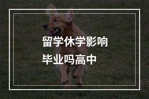 留学休学影响毕业吗高中