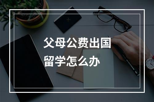 父母公费出国留学怎么办