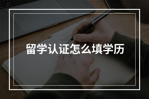 留学认证怎么填学历