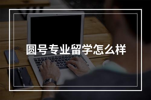 圆号专业留学怎么样