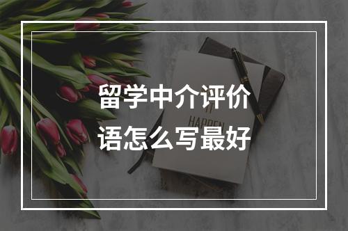 留学中介评价语怎么写最好