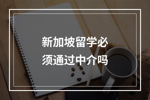 新加坡留学必须通过中介吗