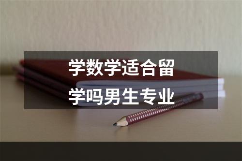 学数学适合留学吗男生专业