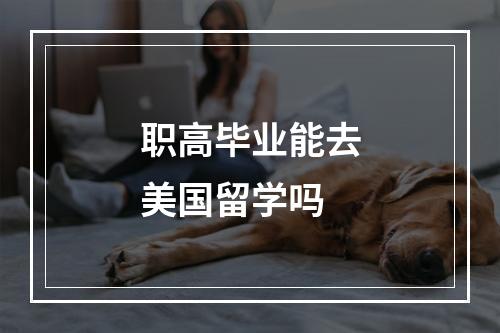 职高毕业能去美国留学吗