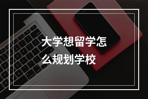 大学想留学怎么规划学校