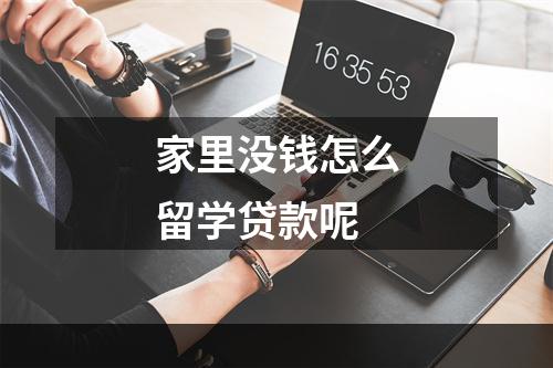 家里没钱怎么留学贷款呢