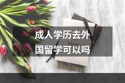 成人学历去外国留学可以吗