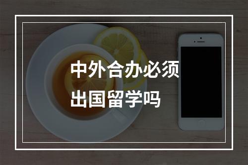 中外合办必须出国留学吗