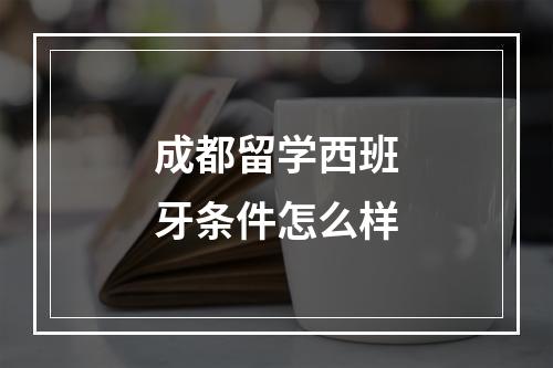 成都留学西班牙条件怎么样